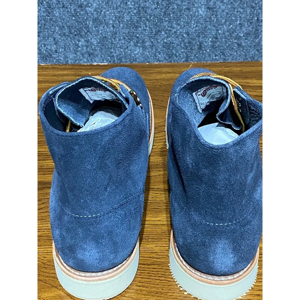 NEW 2013 Red wing x Concepts Plain Toe Boot 8821 Mens 9D Blue Suede Lace Up RARE